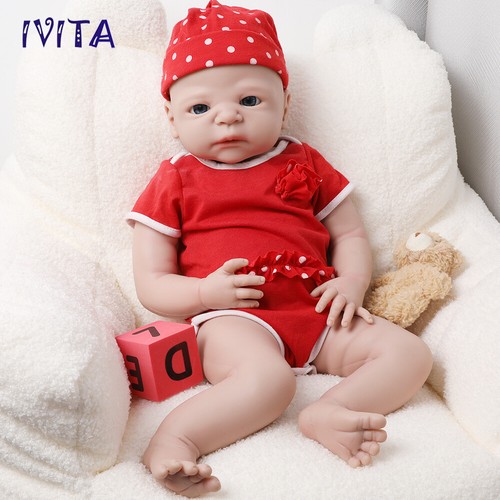 Handmade 21'' Lifelike Lovely Silicone Baby Girl Waterproof Doll Toy Gifts 5100g - Picture 7 of 12