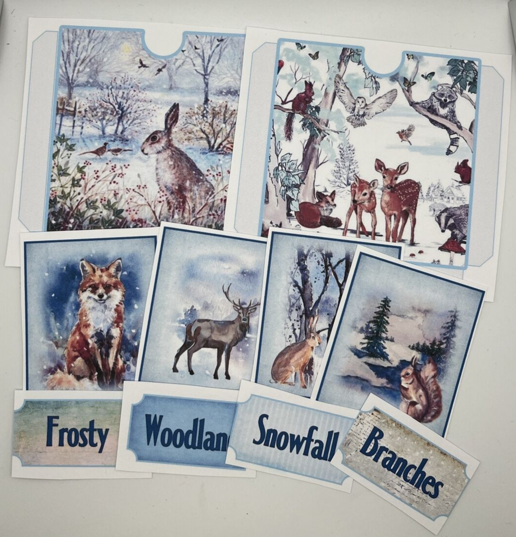 Winter Supplies Pockets 10 Pcs For Junk Journals Scrapbook Card Making Crafts