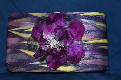 Orchid Accented Floral Hard Shell Wallet Unbranded Flower