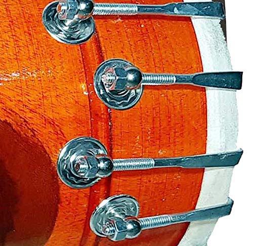 Wooden Musical Dholak Instrument Drum Nuts & Bolt with Kit Carry Bag - Picture 3 of 6
