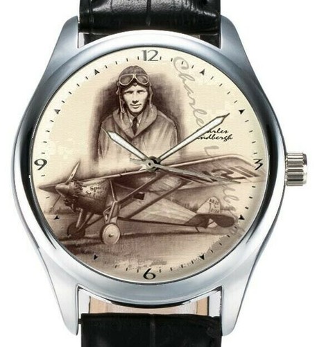 Charles Lindbergh SPIRIT OF ST LOUIS Classic AVIAZIONE AMERICANA ART  Orologio da polso | eBay