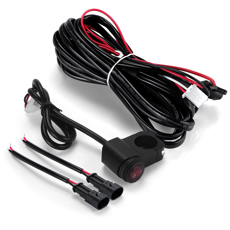 Kewig Motorcycle Auxiliary LED Fog Light 60W White Amber LED Spotlight Auxiliary Light Kit With Mount Bracket Wire Harness Waterproof Offroad Driving Lights Compatible With Motorcycle Bike Truck | Guatemala