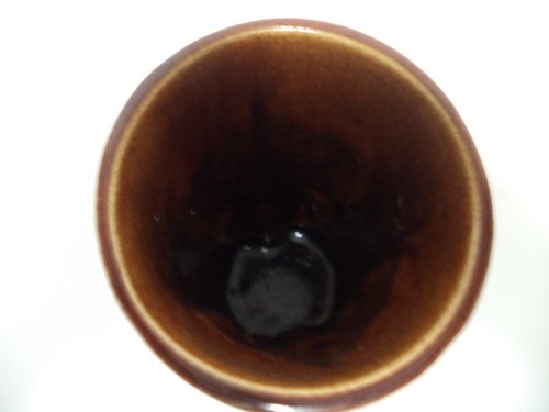 Ancienne tasse tasse Tiki Leilani orchidées d'Hawaï Japon céramique marron 5" de haut - Photo 18/20