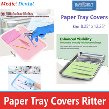 Dental Paper Tray Covers Ritter Size "B" 8.5" x 12.25", 1000/Case, Choose Color