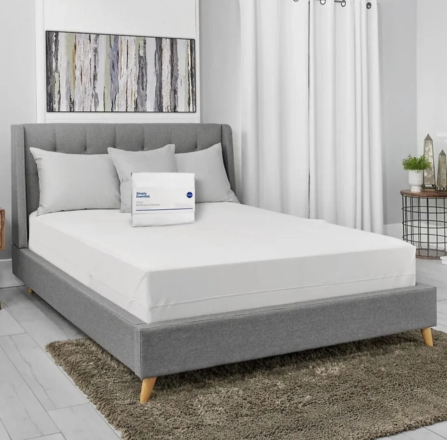 SIMPLY ESSENTIAL VINYL MATTRESS PROTECTOR WATERPROOF Twin XL Size