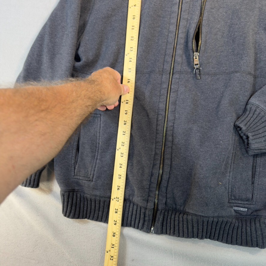 Calvin Klein Jacket Coat Soft Shell Mens XL Full Zip Soft Coat Black w/Pockets