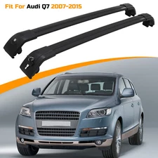 Roof Rack Cross Bars Fits For Audi Q7 2007-2015 Fits Flush Roof Rails, Black