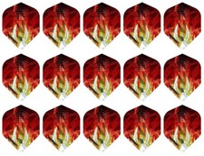 5 Sets Winmau 3D Metallic Standard Dart Flights   Ships w Tracking - Golden Fire