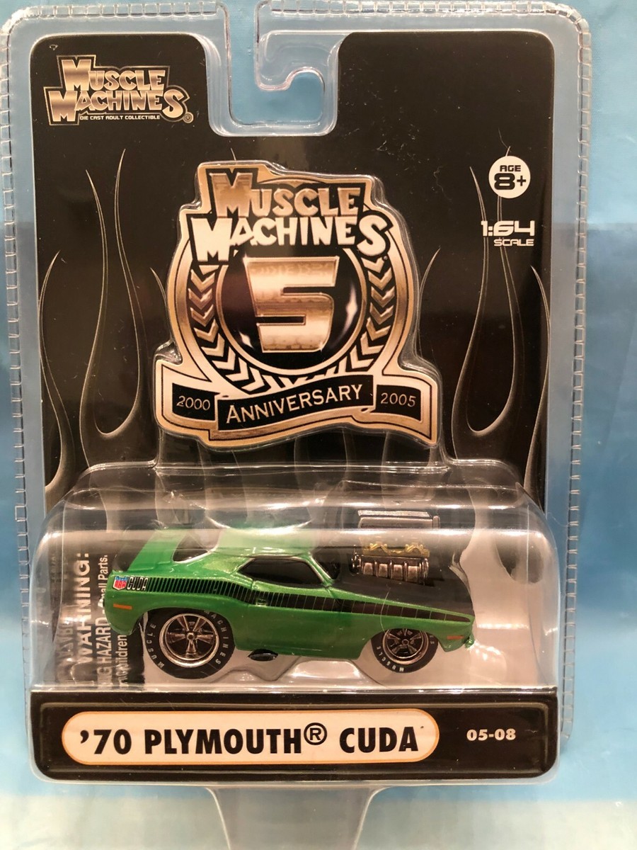 70 PLYMOUTH CUDA GREEN MUSCLE MACHINES 1/64 