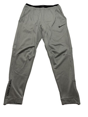 Men's Nike Dri-Fit Pro Fleece Training Pants Size Medium Grey