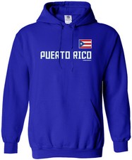 Threadrock Men's Puerto Rico National Team Hoodie Sweatshirt Flag Pride