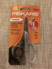 NEW Fiskars HOCKEY 5” Kids Scissors Ages 4+ Pointed Tip Safety Edge Blades