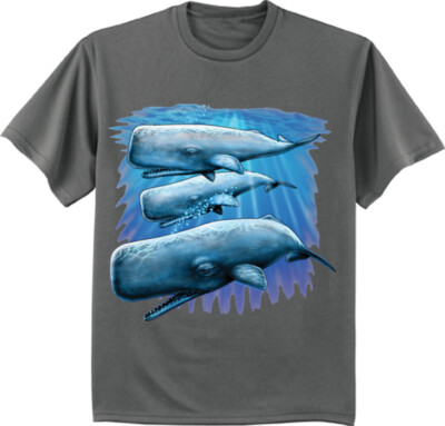 Sperm Whale T-shirt Mens Graphic Tee Clothing Apparel Gifts