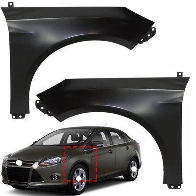 Fender Set For 2012-2018 Ford Focus Front Primed Steel BM5Z16005B BM5Z16006B