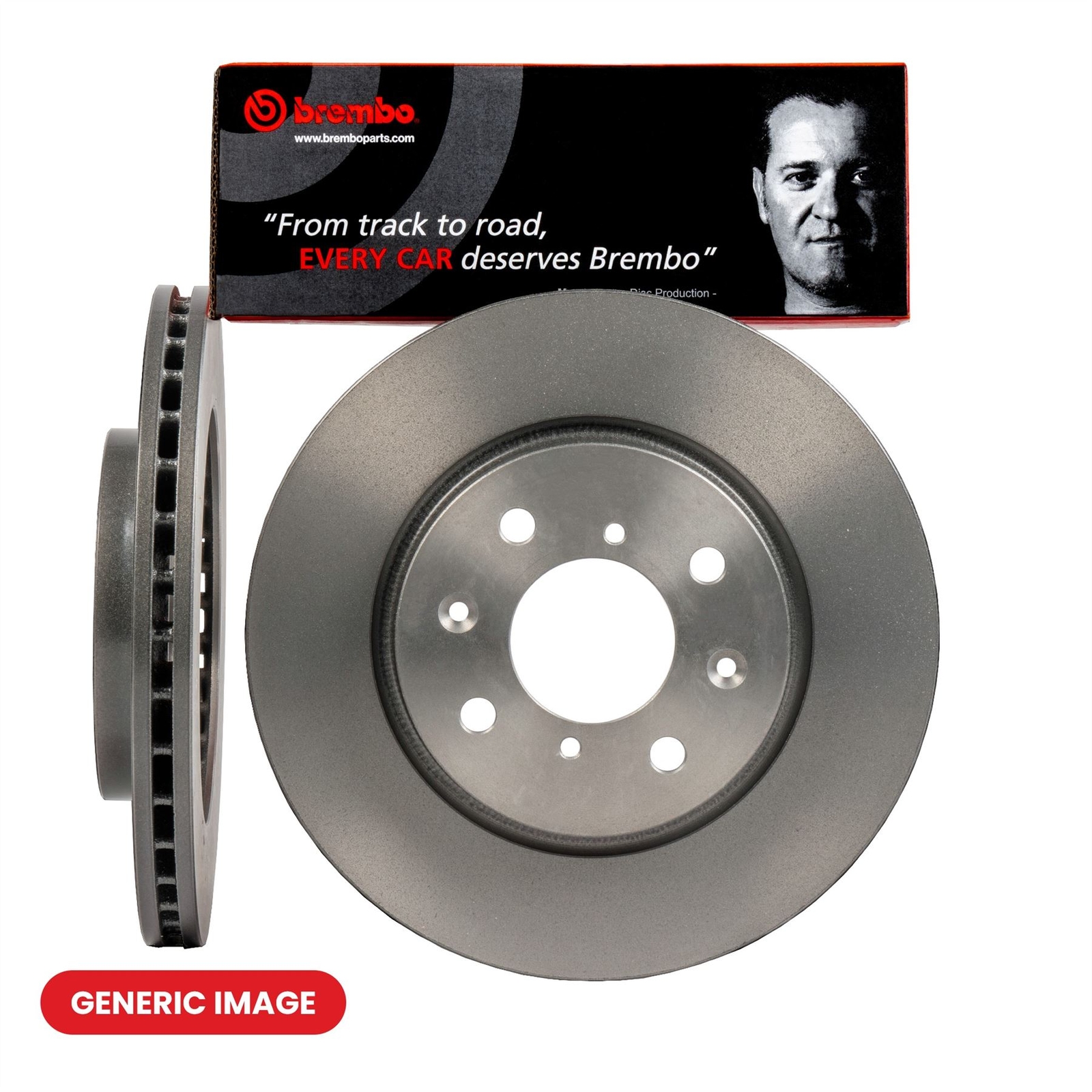 2x Brake Discs Front Perforated Vented For Mercedes E-Class SL BREMBO 09.9825.11