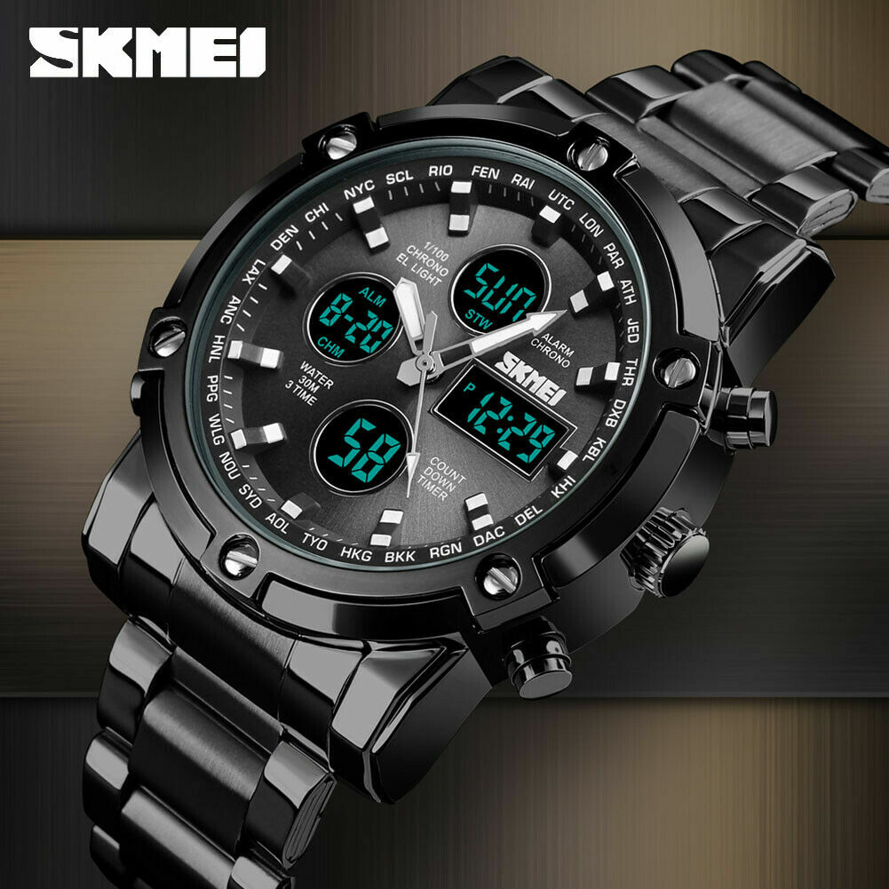 SKMEI Quartz Wristwatch Fashion Digital Sport Mens Watch 30m