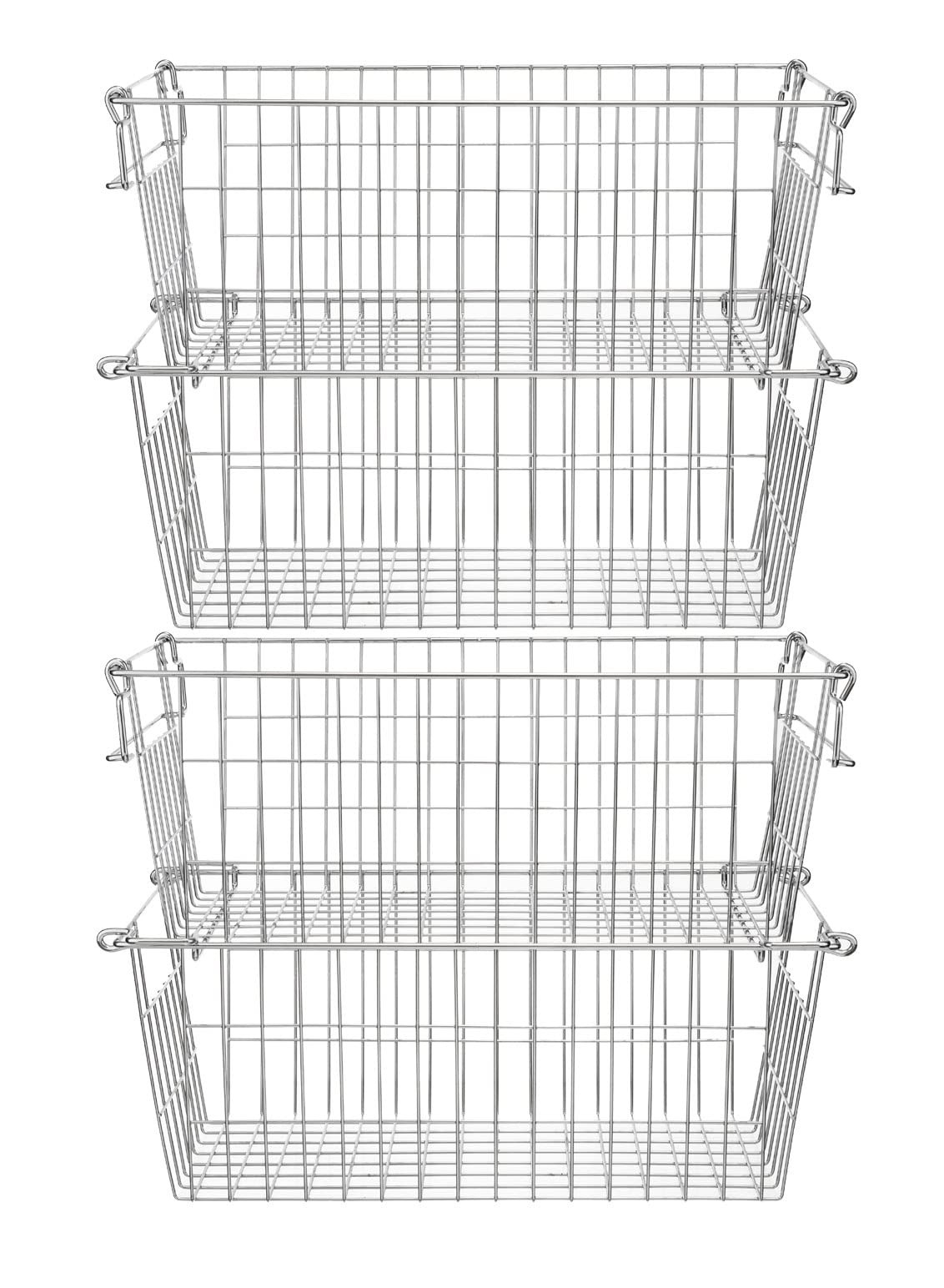Chest Freezer Basket Stackable Baskets, Pantry Storage and Organization Chest...