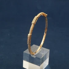 Philippe Charriol 18k Rose Gold Diamond Bangle Bracelet - Free Shipping USA
