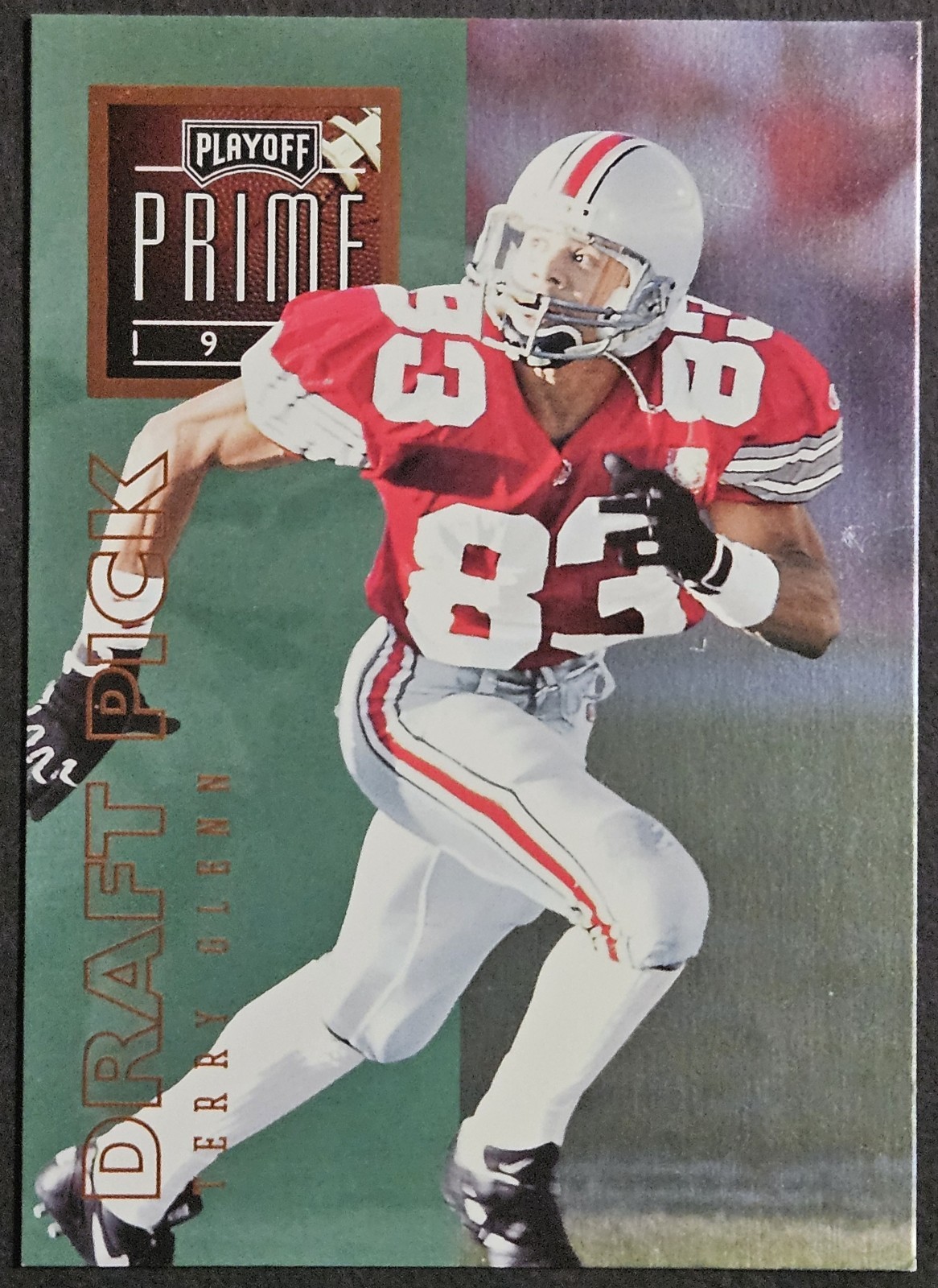 1996 Playoff Prime #055 Terry Glenn Rookie RC Ohio State Buckeyes Patriots