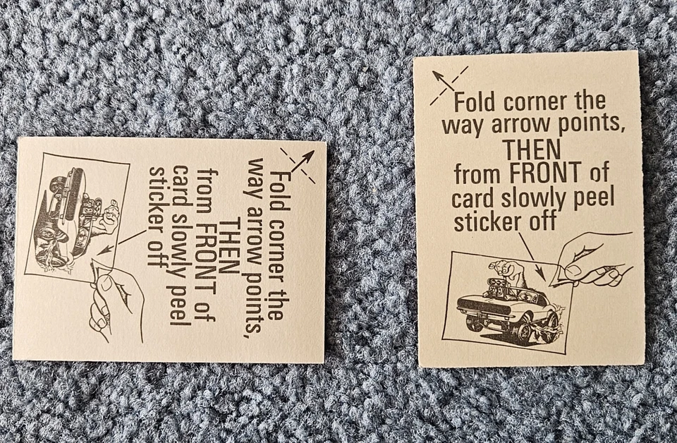 FANTASTIC ODD RODS Tarjeta Adhesiva Donruss 1973 ROSA Serie 2 Tarjetas, 70 y 71 Foto 4 de 4