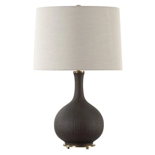 Uttermost Rimini Black Glaze Table Lamp - 24.25" H X 15" W X 15" D - Picture 4 of 8