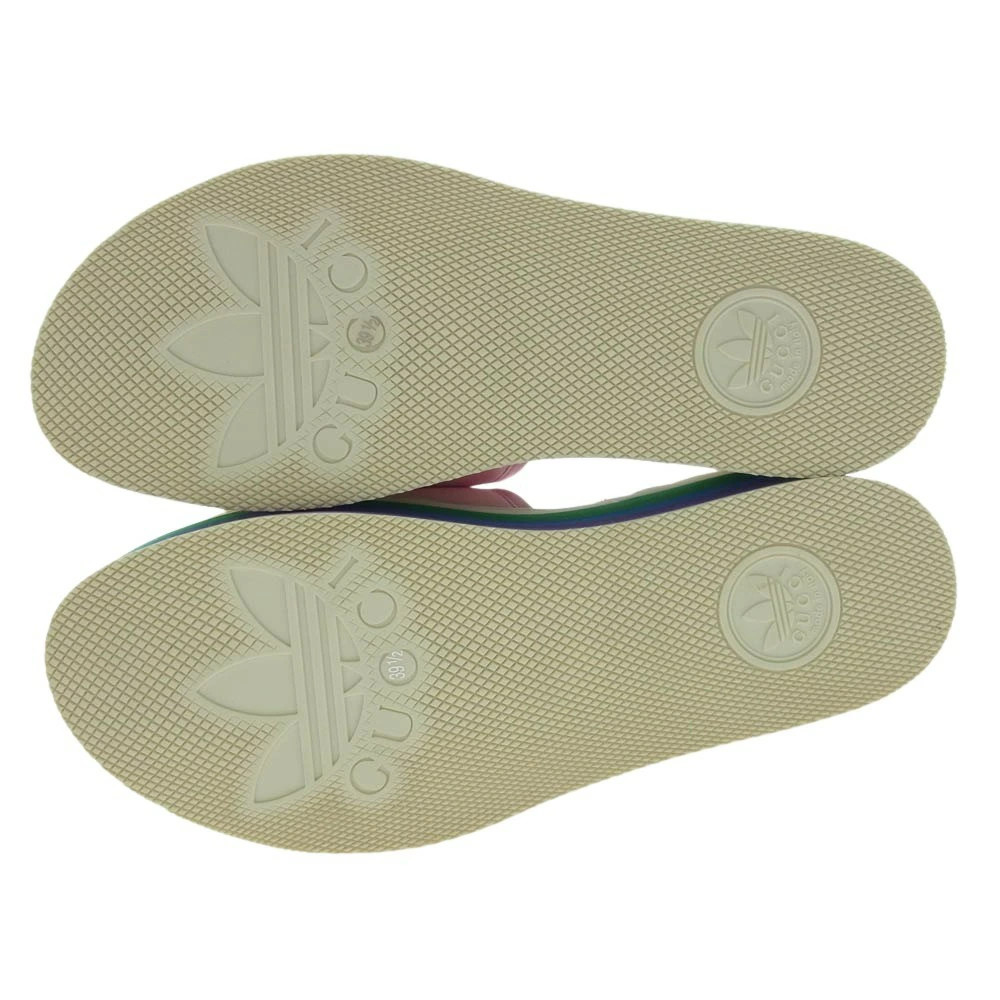 GUCCI 702294 adidas Platform Silk Platform Sandals Pink Multicolor 39.5 Women's thumbnail 6