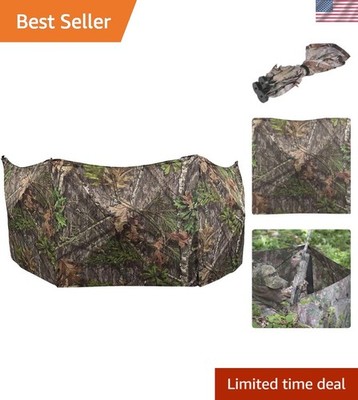 Quick Setup Low-Noise Hunting Blind in Mossy Oak - Perfect for Turkey Hunts