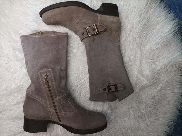 Women Nero Giardini Boots Grey Suede 38 #49DQ