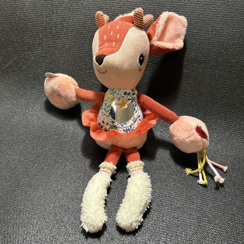 LILLIPUTIENS Stella Fawn Deer Baby Sensory Toy Plush Doudou Baby Girl Lovey EUC