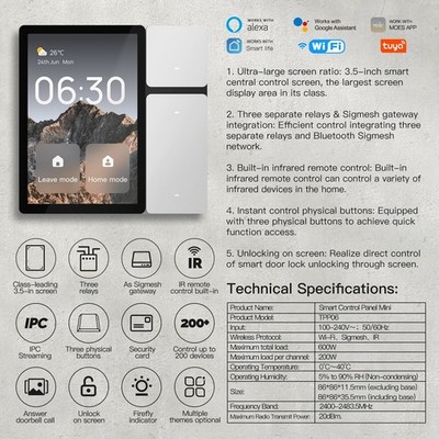 F??r MOES Advanced Touch Technologie in 3 5 Zoll Hausautomation Controller