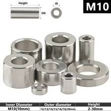 Espaciador de acero inoxidable M10 - Espaciadores de pie de cuello separador - OD = 12/14-20 mm