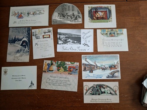 68 Vintage Christmas Card from 1890's to the 1930s