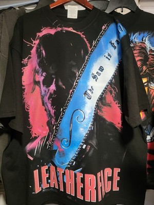 LEATHERFACE , TEXAS CHAINSAW ON A SHAKA HEAVYWEIGHT GARMET DYED T SHIRT ''MODERN''
