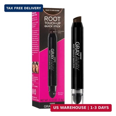 EVERPRO Gray Away Root Touchup Quick Stick, Black/Dark Brown, 0.1 Oz