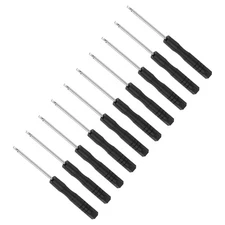 10pcs Tiny Slotted Screwdriver 1.5mm Flat Head Screw Driver W Non-Slip Grip