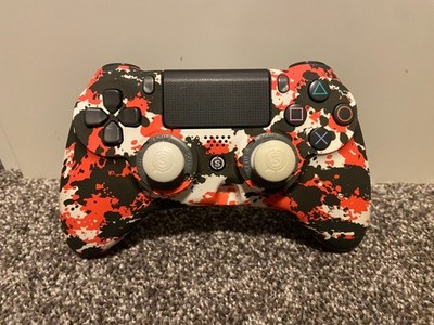 SCUF Impact PS4 PC Controller Red Black White Splatter w/ Box & EMR Key
