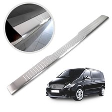 Ladekantenschutz für Mercedes Viano (W639) 2003-2014 Silber Gebürstet