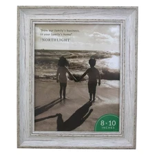 Northlight White Vintage Inspired and Distressed Finished Picture Frame 8" x 10"
