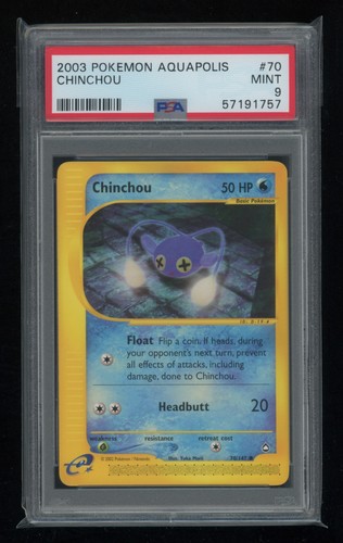 Chinchou graded PSA 9 for sale on eBay