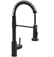 Black Kitchen Faucet with Pull down Sprayer Single Hole Spring Kitchen Sink Fauc