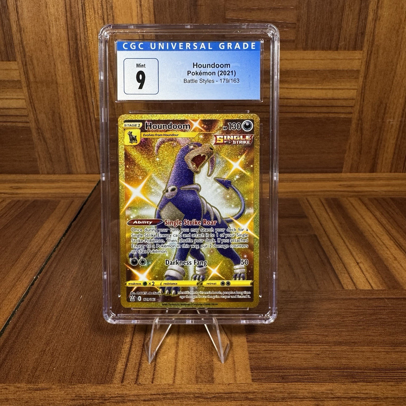 Pokémon TCG Houndoom 179/163 Battle Styles Secret Rare CGC 9