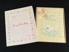 1919 Story of Our Baby Book Keepsake Journal Record Album Sanitoy Vtg Antique