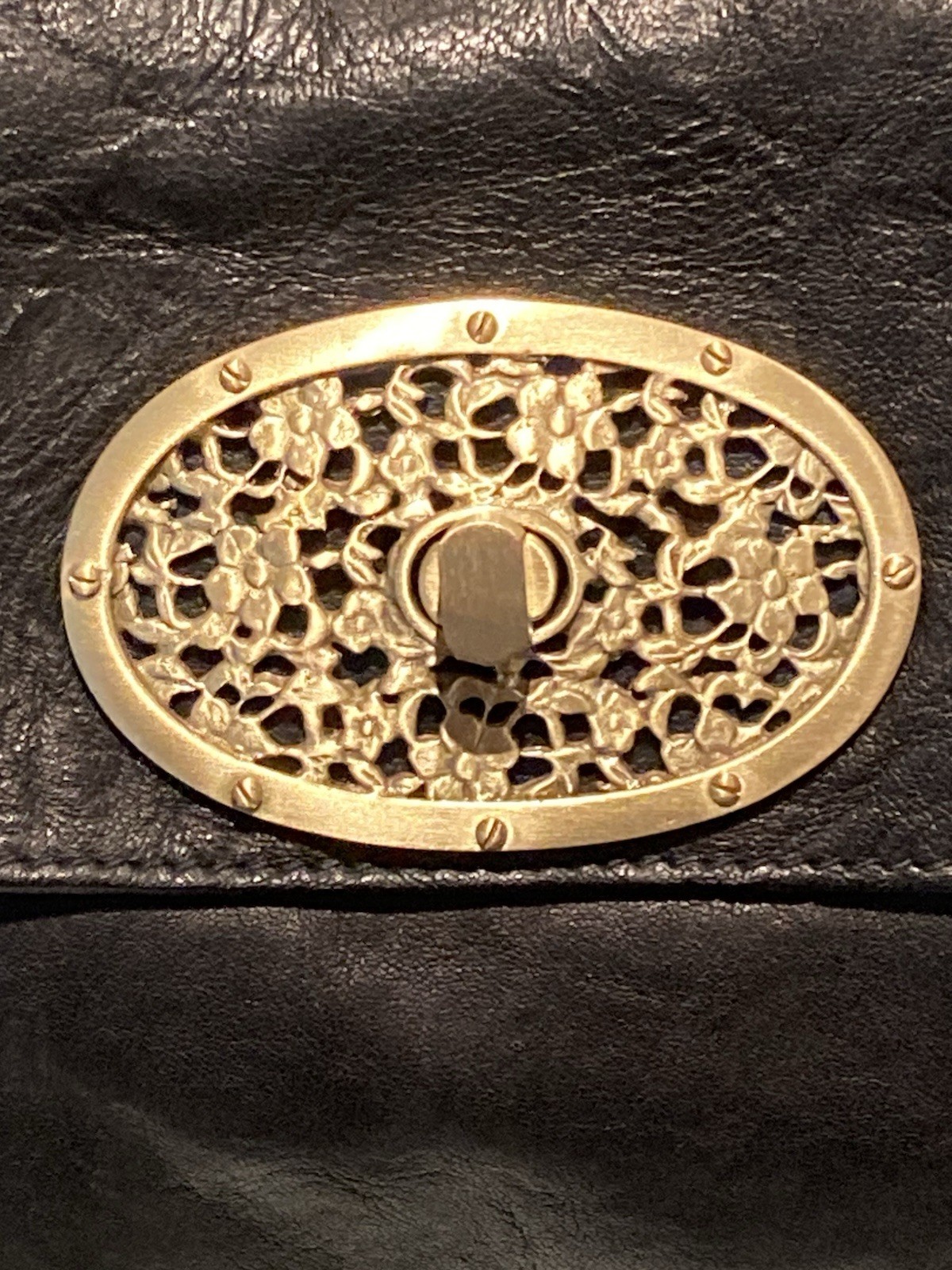BADGLEY MISCHKA AUTH RARE VINTAGE COUTURE LEATHER HANDBAG  $1450 EXCELLENT/NM!! image 8