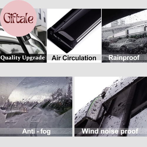 94853 Side Window Wind Deflector,4Pcs In-Channel Style Tape-On Nice Sun Rain Gua - Picture 5 of 12