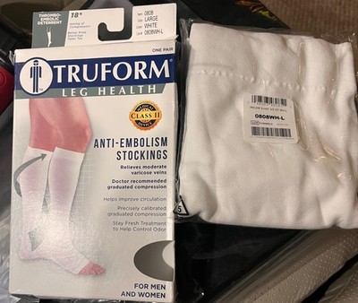 truform leg health size large (18mmHg) compression below knee stockings (pair)