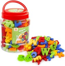Coogam Magnetic Letters Numbers Alphabet Fridge Magnets Small, Colorful