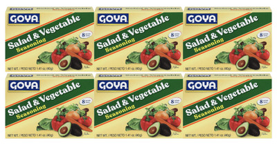 Goya Salad & Vegetable Seasoning, 20-envelopes, 3.52-Ounce Units (Pack of 6)