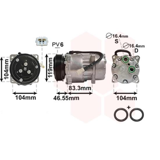 Kompressor Klimaanlage FüR CitroëN Berlingo 2.0 Hdi 90 1.9 D Xsara-image