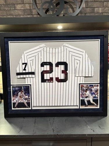 Don Mattingly Signed Yankees Jersey Framed "Donnie Baseball" + COA #7 Mantle