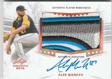Alek Manoah RC 2019 Leaf Trinity 4 Color Patch Auto Rookie